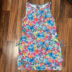 Tommy Bahama Watercolor Floral Sleeveless Knit Romper S